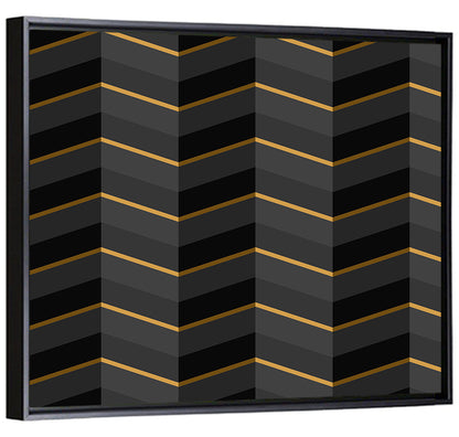 Black Stripes with Gold Accents Wall Art