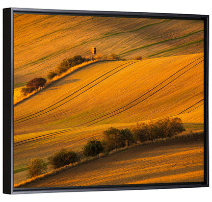 Golden Moravian Farm Tracks Wall Art