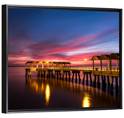 Twilight on Jekyll Island Pier Wall Art