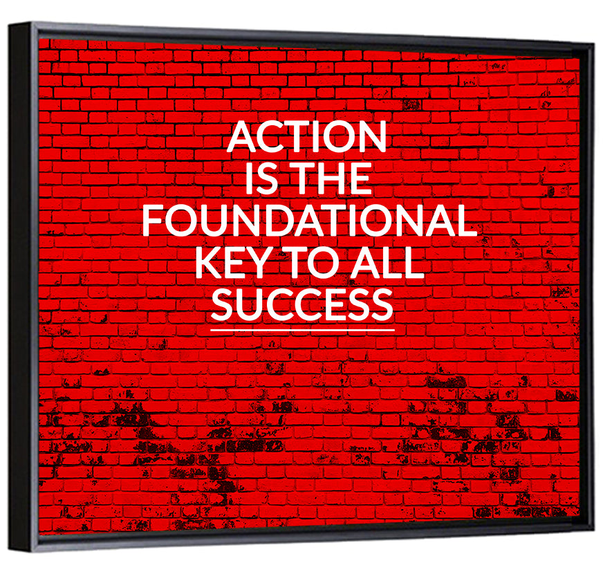 Key to Success on Red Brick Wall Art