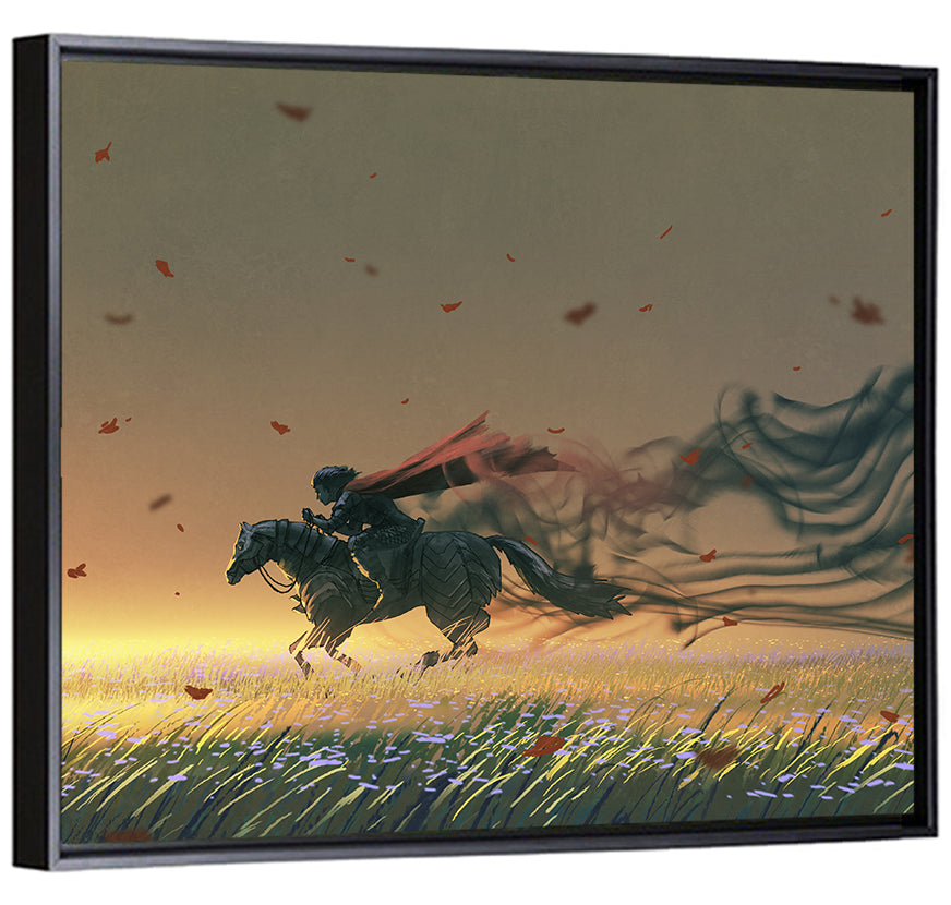 Unstoppable Knight with Red Cape Wall Art