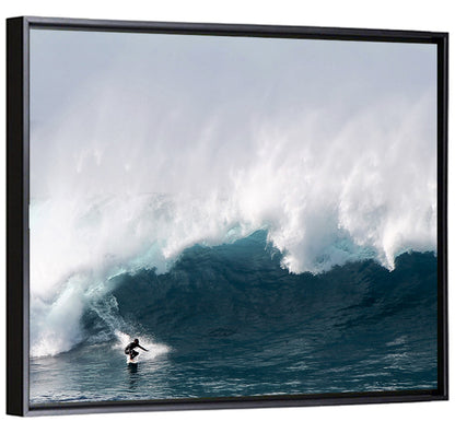 Surfer Beneath Breaking Wave Wall Art