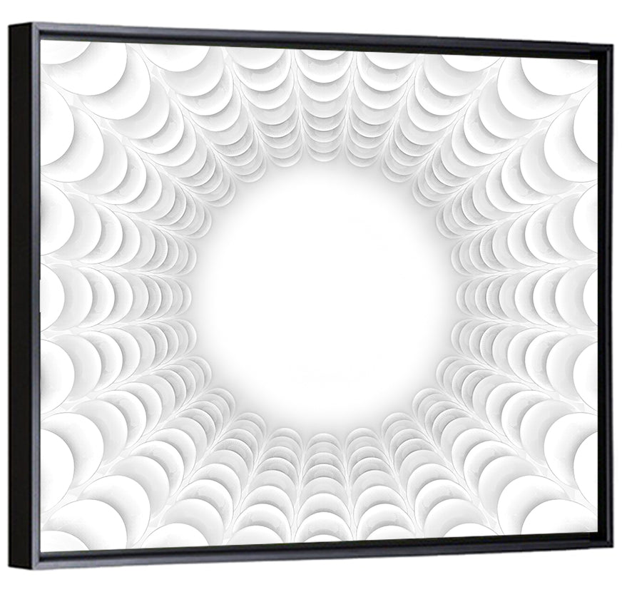 White Bubble Sphere Tunnel Wall Art