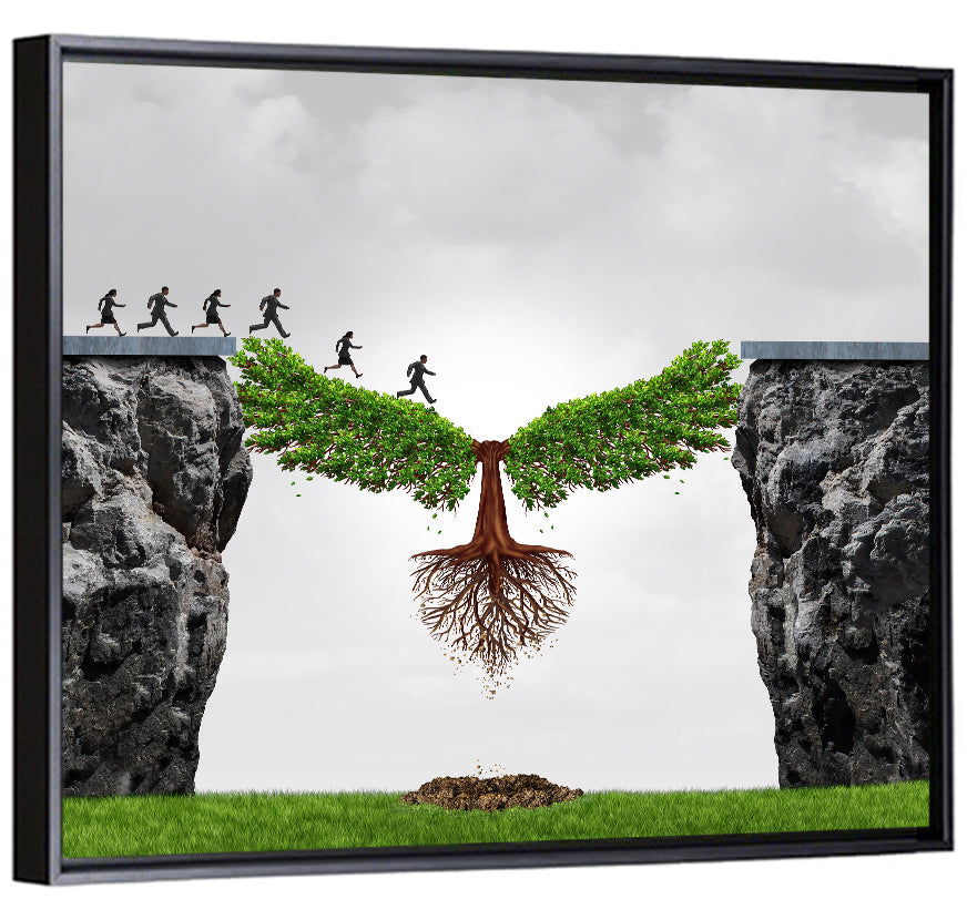 Winged Tree Over Chasm Wall Art