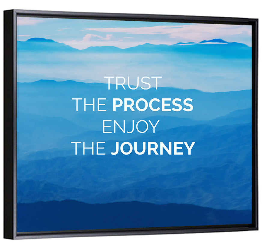 Trust the Process Mountain Layers Wall Art