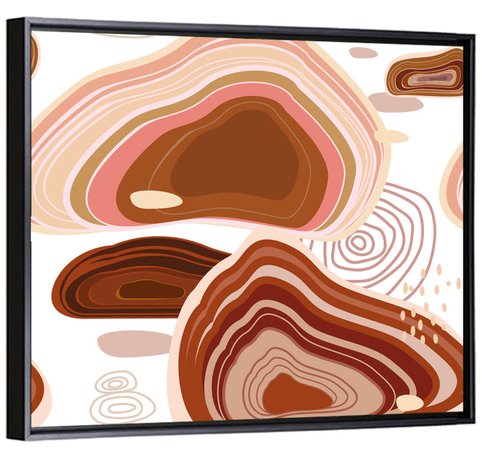 Precious Stones Abstract Wall Art as a framed canvas