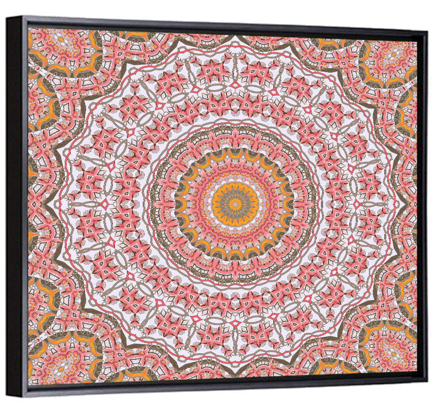 Pink Mosaic Mandala Wall Art