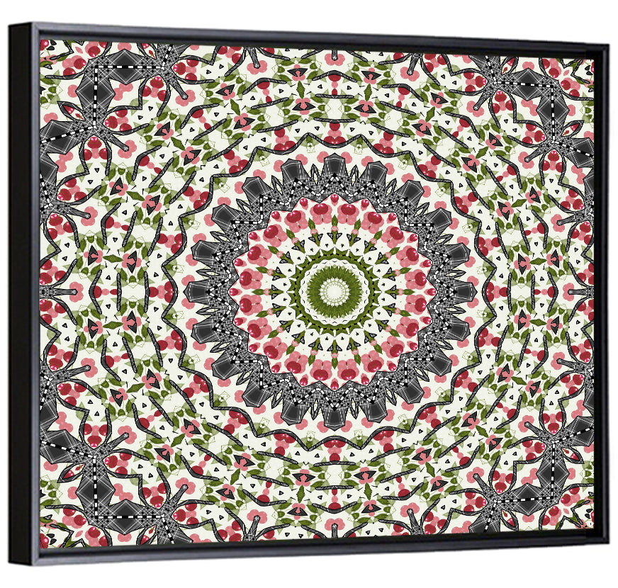 Cherry Mosaic Mandala Wall Art