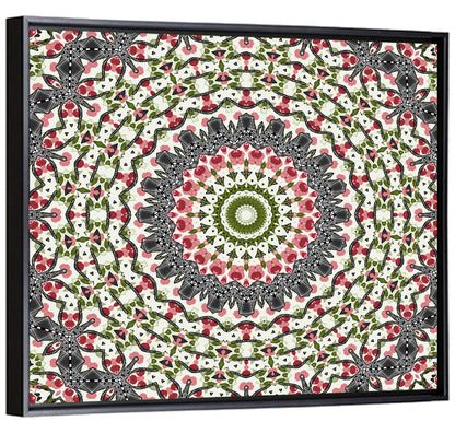 Cherry Mosaic Mandala Wall Art