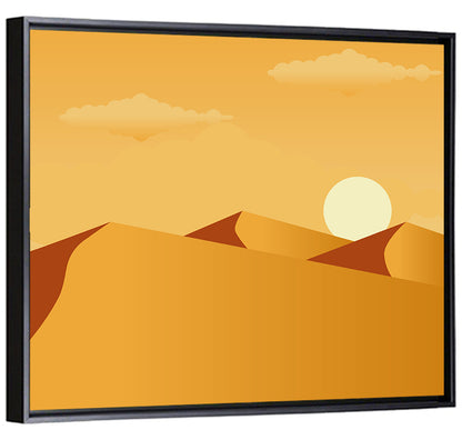 Sunset Over Sand Dunes Wall Art