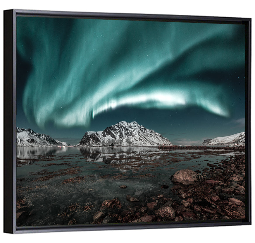 Lofoten Aurora Reflection Wall Art