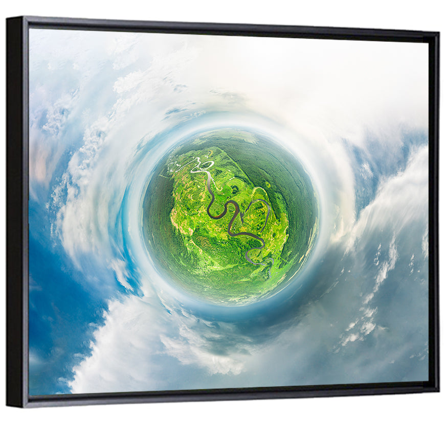 Spherical Forest from Space Wall Art