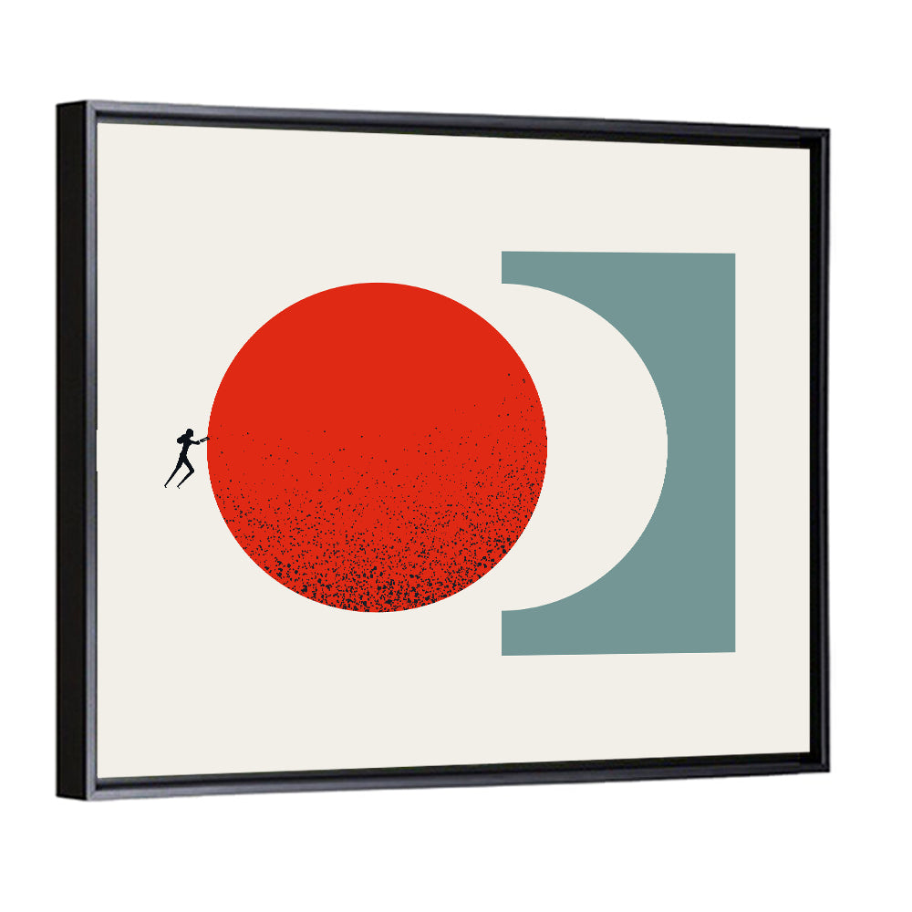 Accomplishment Concept with Red Circle Wall Art