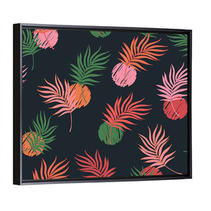 Decorated Palm Leaf Illustration Wall Art