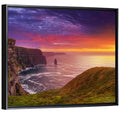Cliffs of Moher Sea Stack at Sunset Wall Art