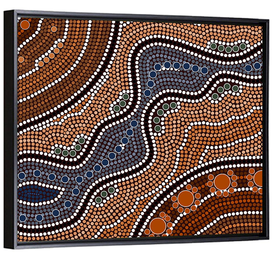 Rhythmic Dot River Wall Art