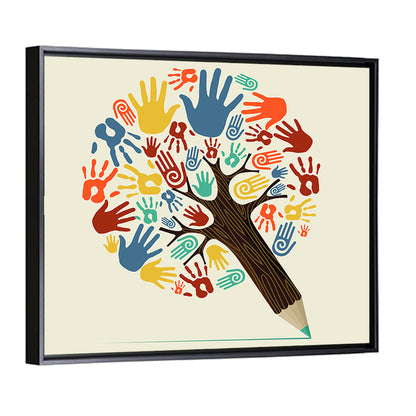 Coloring Tree Concept Wall Art