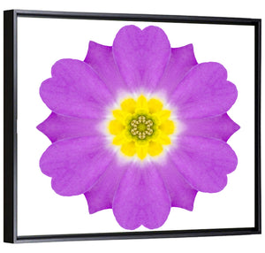 Kaleidoscopic Primrose Flower Wall Art