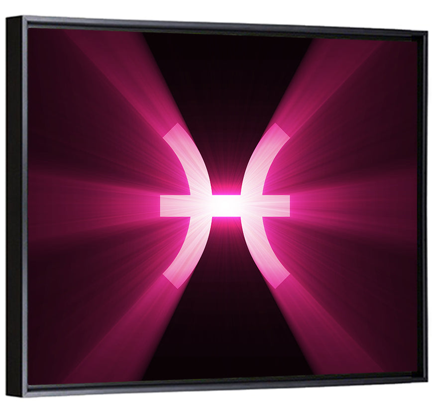 Magenta Pisces Symbol Wall Art