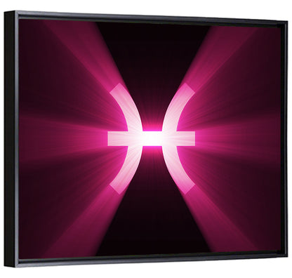 Magenta Pisces Symbol Wall Art