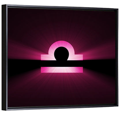 Libra Symbol Neon Glow Wall Art