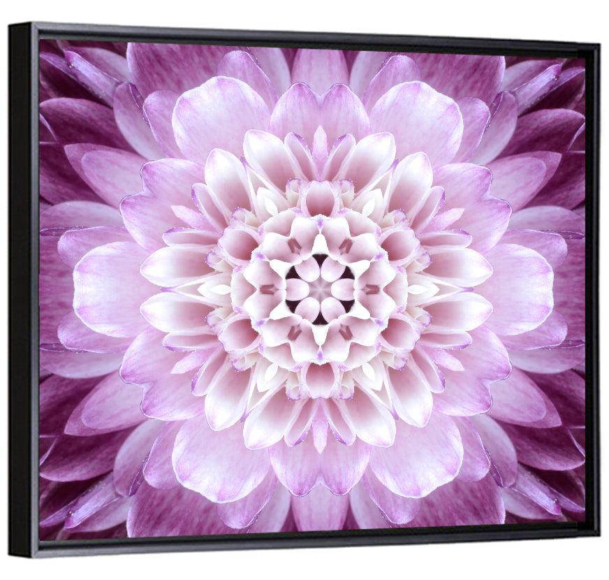 Kaleidoscopic Dahlia Mandala Wall Art