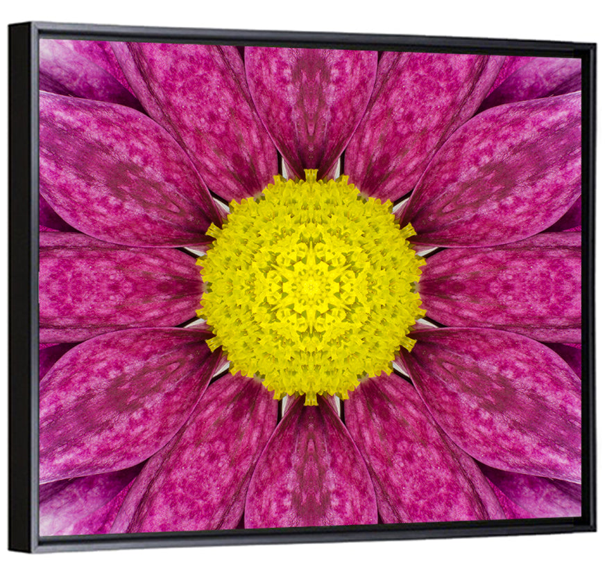 Kaleidoscopic Daisy Mandala Close Up Wall Art