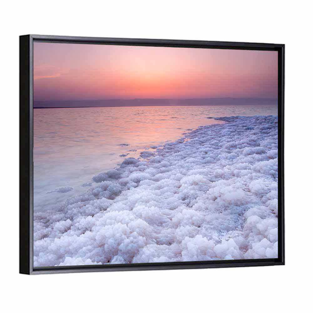 Dead Sea Salt Shoreline Sunset Wall Art