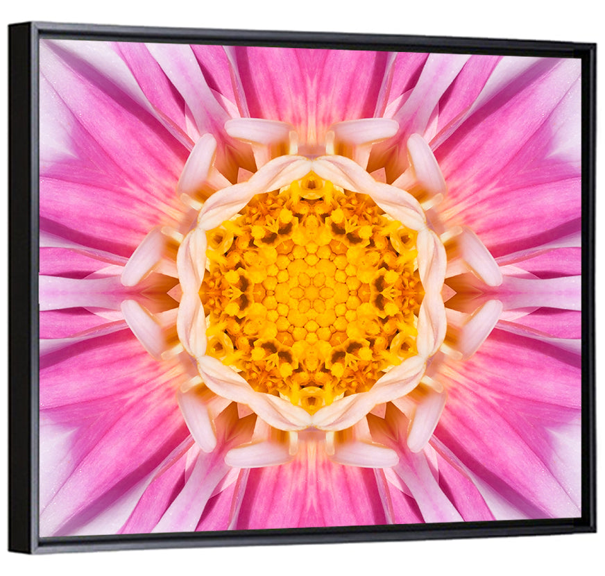Kaleidoscopic Dahlia Mandala Bloom Wall Art