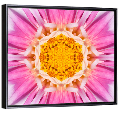 Kaleidoscopic Dahlia Mandala Bloom Wall Art