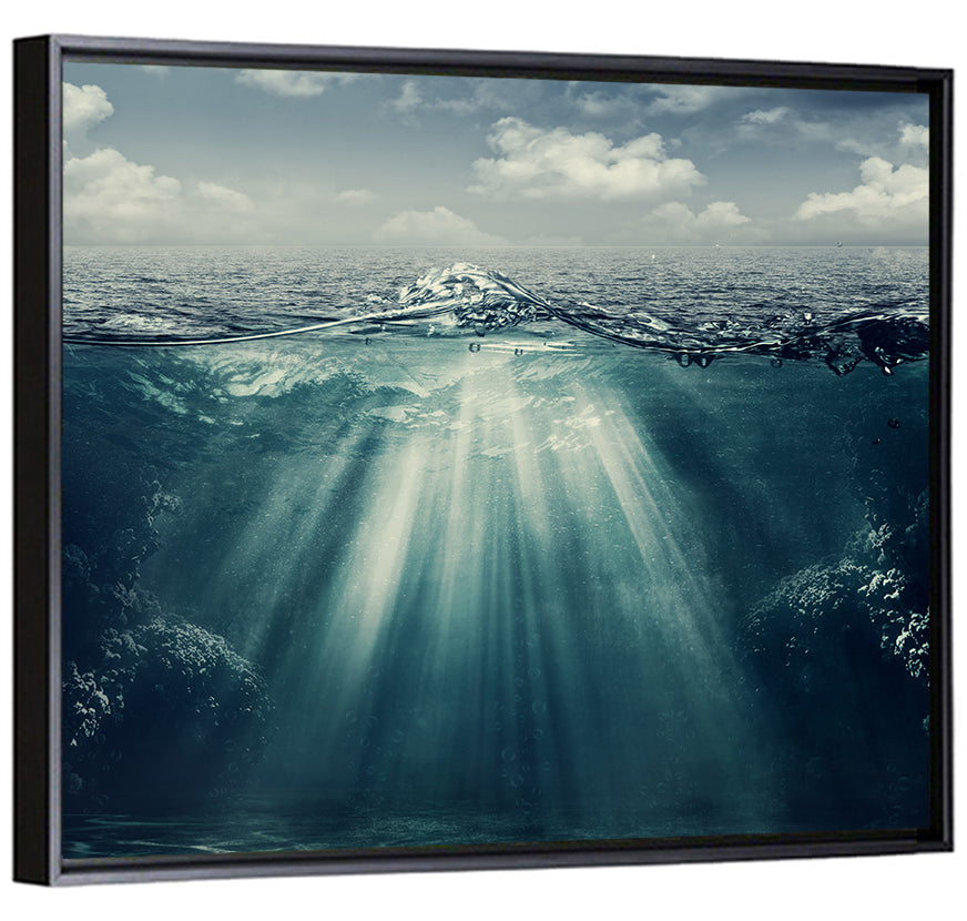 Split-level Underwater Ocean View Wall Art