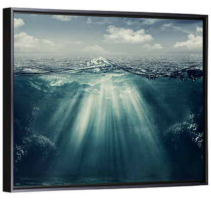 Split-level Underwater Ocean View Wall Art