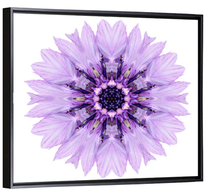 Lavender Cornflower Mandala Wall Art