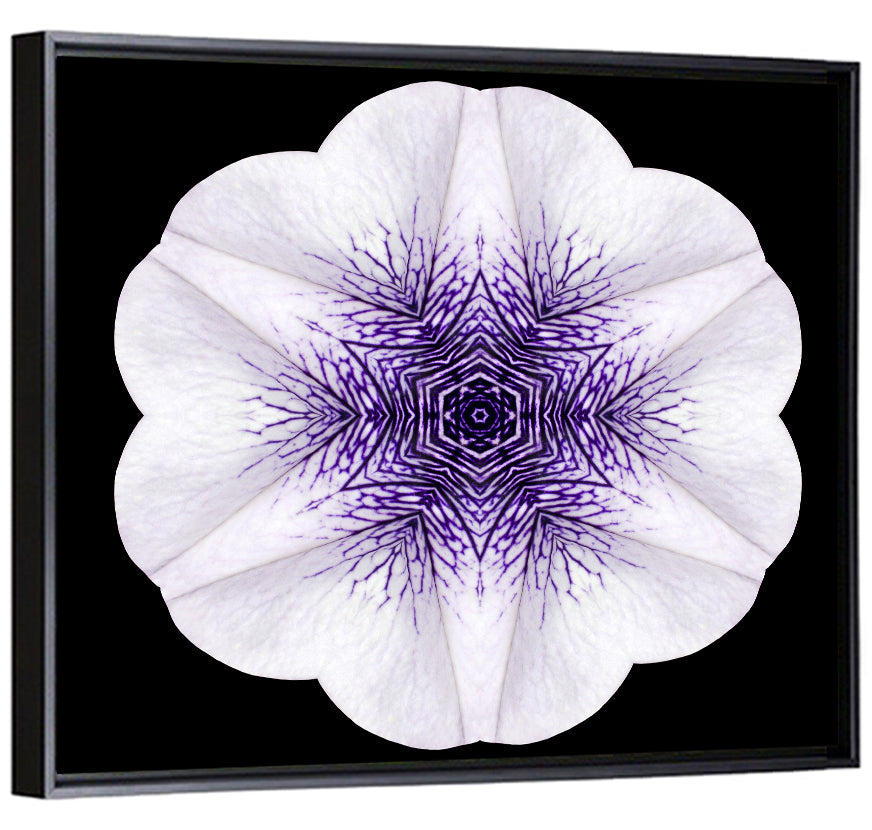Purple Mandala Flower Kaleidoscope Wall Art