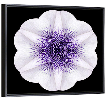 Purple Mandala Flower Kaleidoscope Wall Art