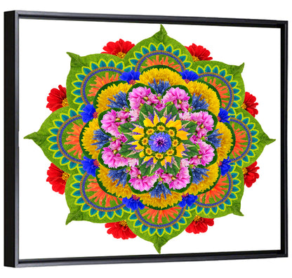 Sacred Lotus Mandala Wall Art