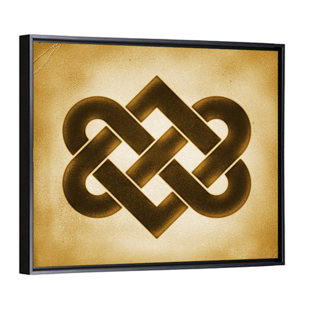 Gold Celtic Heart Knot Wall Art