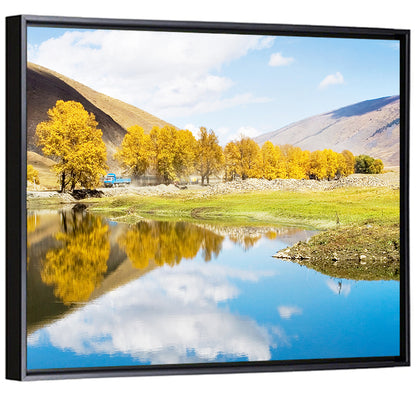 Chanxi Autumn Reflection Road Wall Art