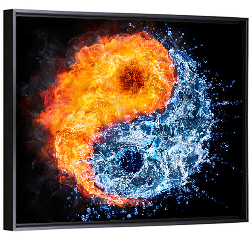 Fire and Water Yin Yang Wall Art