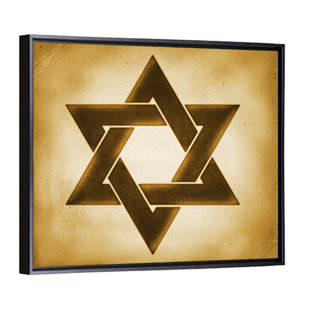 Vintage Brown Star of David Wall Art