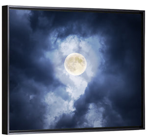 Moon & Cloudy Sky Wall Art