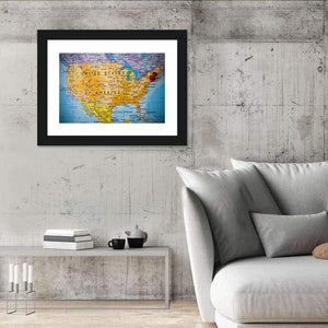 USA Map Wall Art