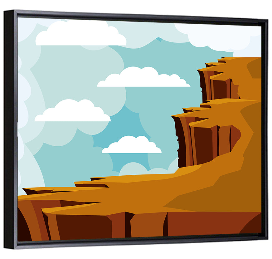 Minimalist Desert Cliffs Wall Art
