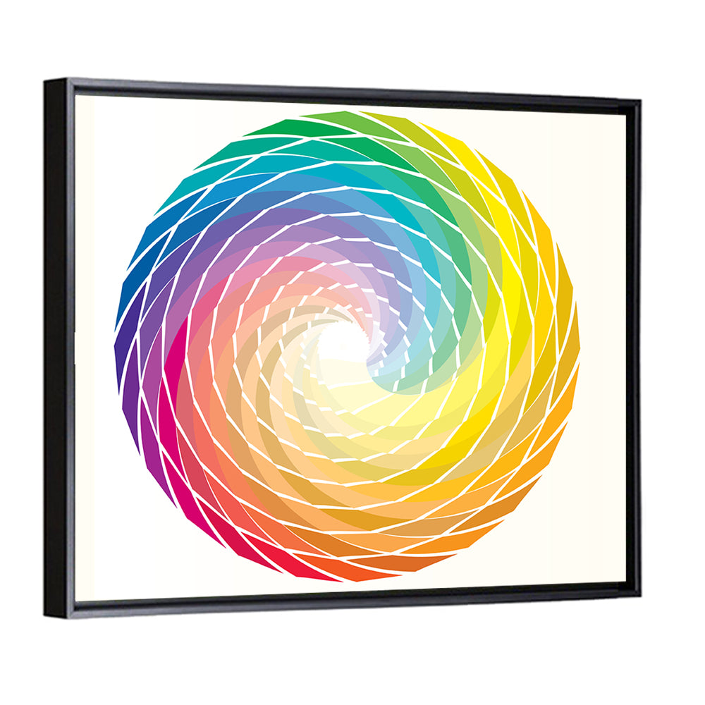 Radial Rainbow Spiral Wall Art