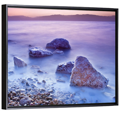 Dead Sea Salt Rocks at Dawn Wall Art