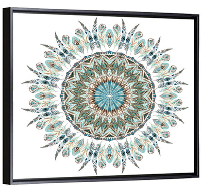 Layered Feather Mandala Wall Art
