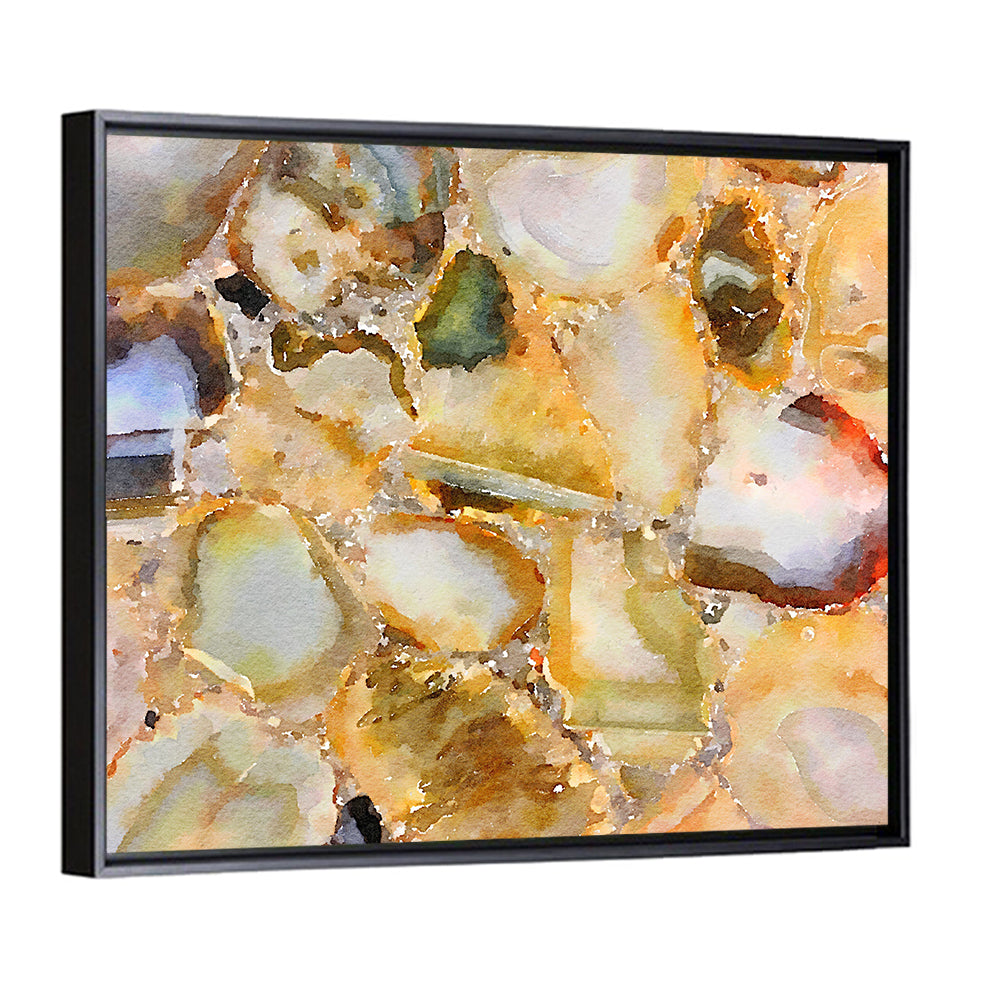 Golden Geode Mosaic Wall Art