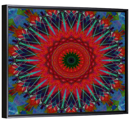 Lotus Blossom Starburst Mandala Wall Art