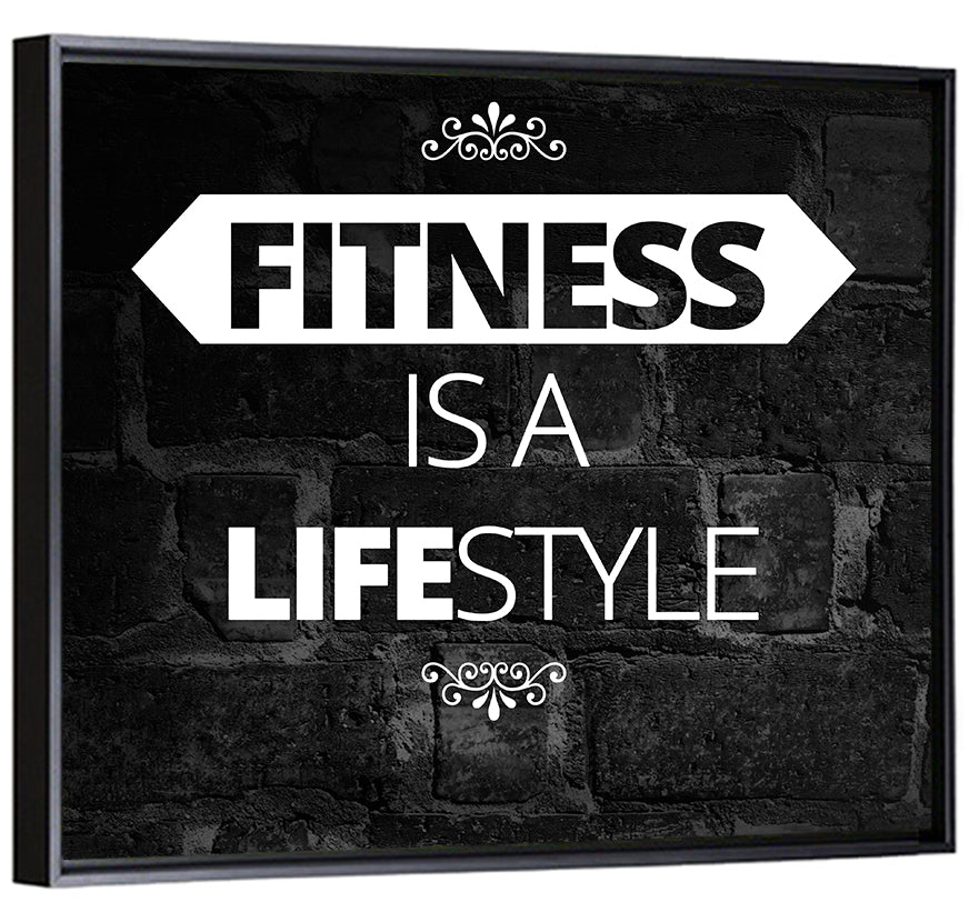 Fitness Is a Lifestyle Brick Quote Wall Art