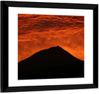 Pico Island Volcano Silhouette at Sunset Wall Art